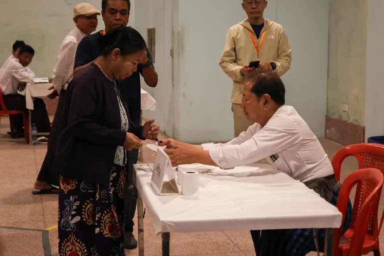 Myanmar votes under fire as junta stages first post-coup election