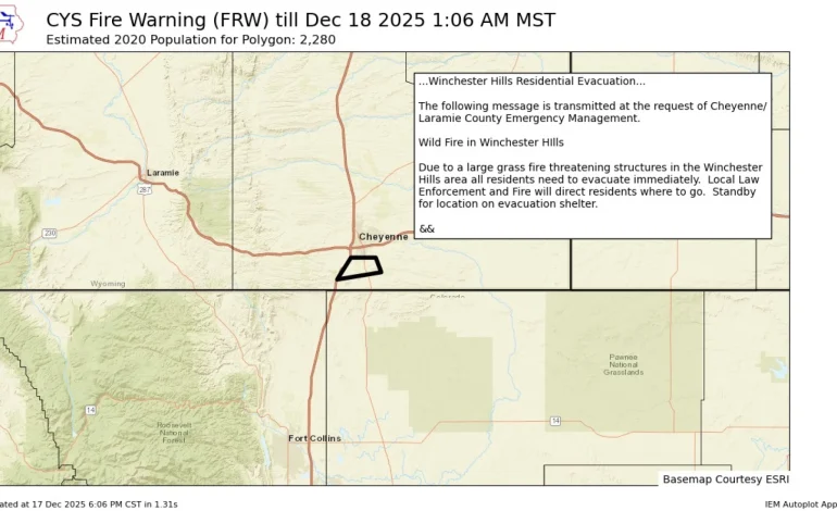 South of Cheyenne, a Grass Fire Turned into a Fast-Moving Stress Test