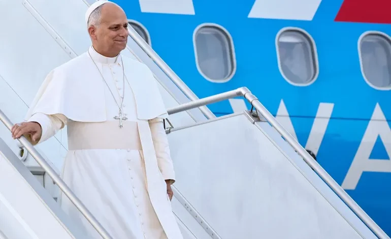 Pope Leo doubles down on two-state solution as he lands in Lebanon, urges ‘justice for all’
