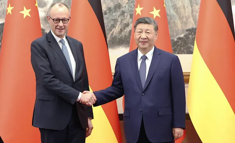 Merz in Beijing as China and Germany balance trade frictions with calls for deeper partnership