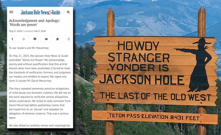 Apology in Print: Jackson Newspaper Settles Suit Over Abuse Allegations, Acknowledges Story ‘Should Never Have Been Published’