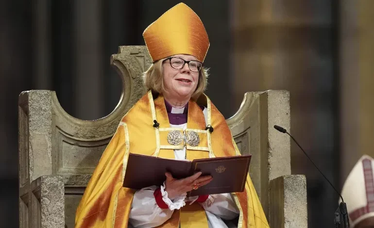 Sarah Mullally installed as first female archbishop of Canterbury