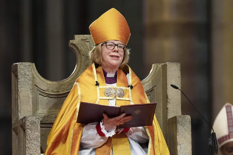 Sarah Mullally installed as first female archbishop of Canterbury